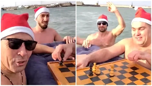 Tabla de joc a fost așezată pe o saltea gonflabilă Facebook / Captură video