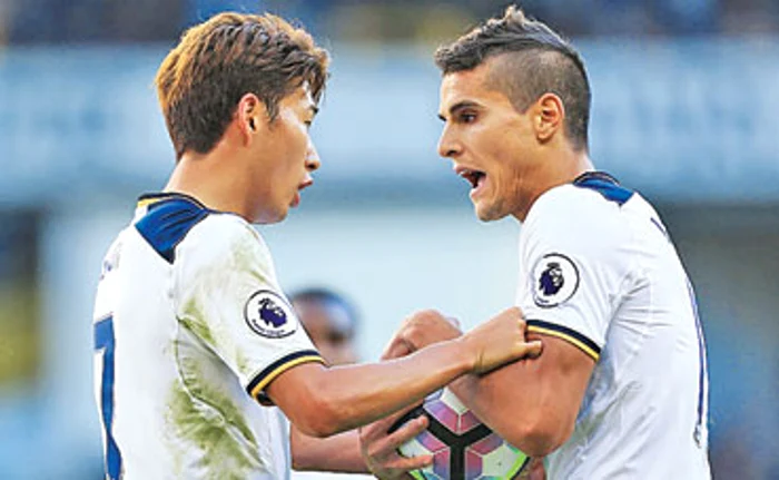 Jucătorii lui Tottenham, Son şi Lamela, s-au certat care să execute o lovitură de la 11 m