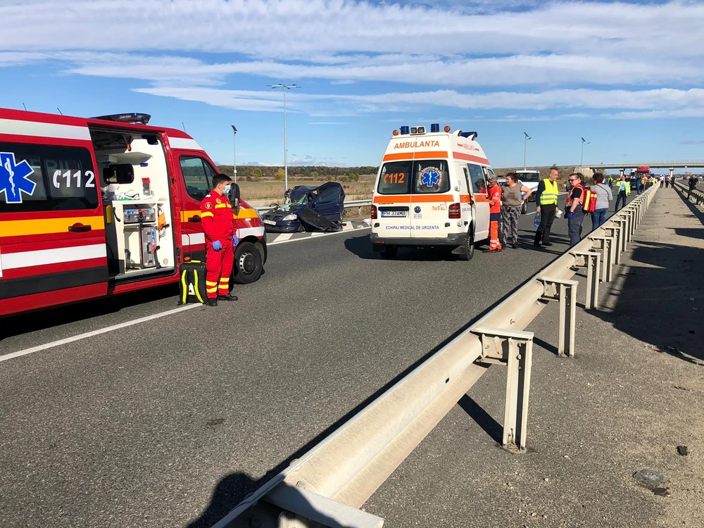 Accident pe autostrada A3 FOTO ISU