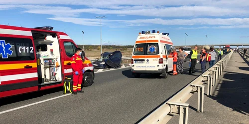 Accident rutier pe autostrada A3   două persoane sunt inconştiente FOTO ISU Prahova jpg