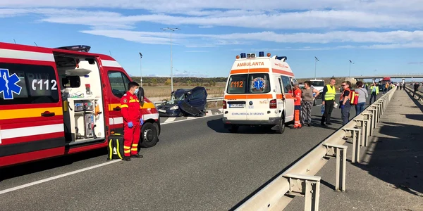 Accident rutier pe autostrada A3   două persoane sunt inconştiente FOTO ISU Prahova jpg