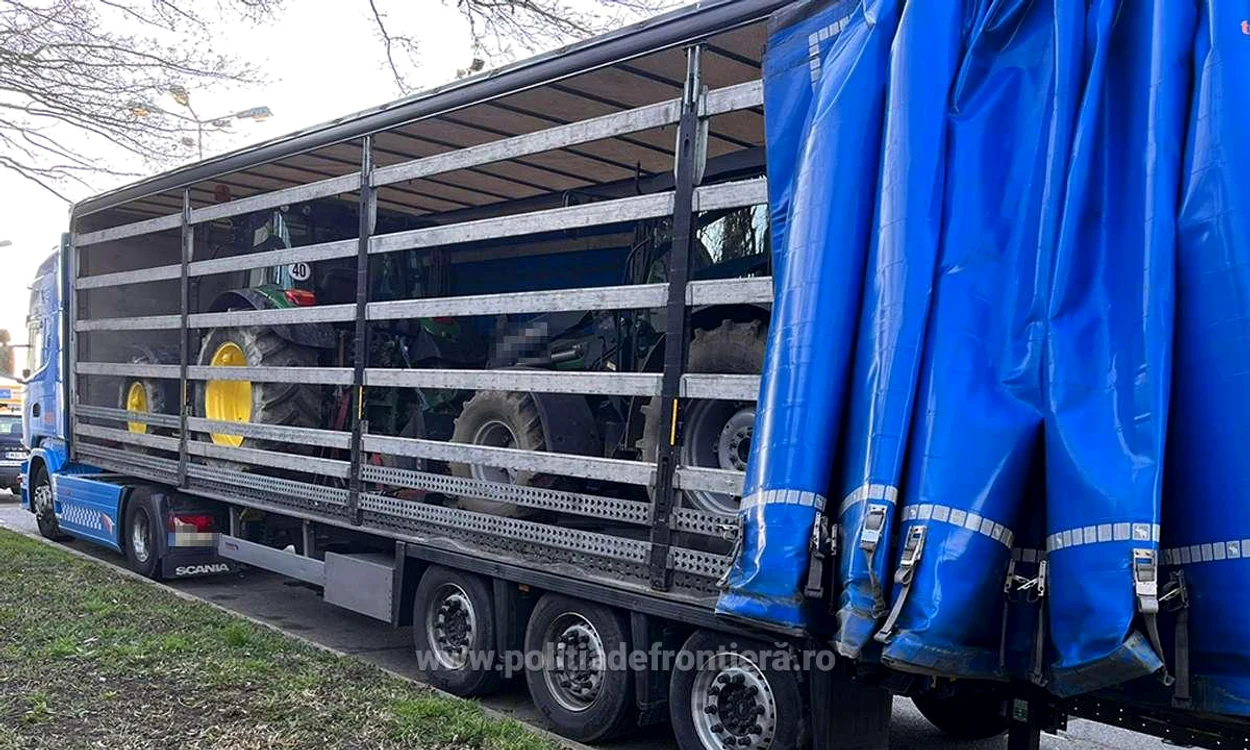 Utilajele furate, în Vama Borș - Bihor SURSA Poliția de Frontieră
