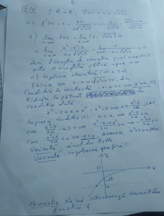 Rezolvări matematică bac 2021