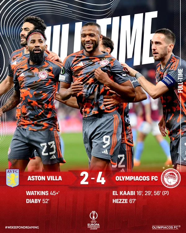 Aston Villa - Olympiacos FC FOTO: Facebook/OlympiacosFC