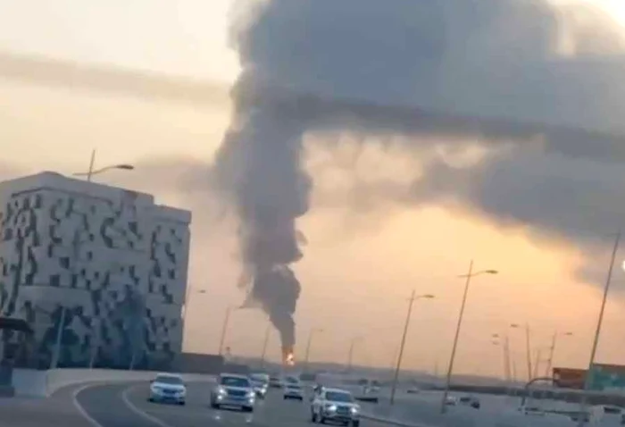 Incendiul a fost provocat de o dronă FOTO Captură video / X