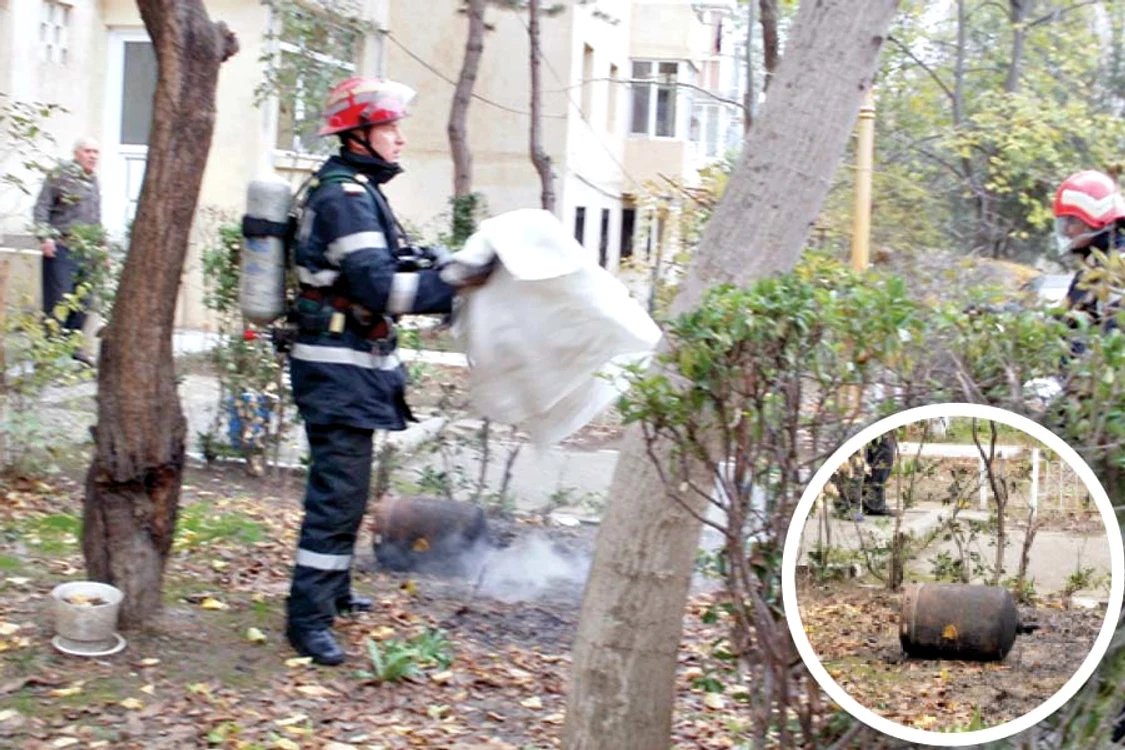 
    Pompierii au stins  focul înainte să se  producă o explozie  