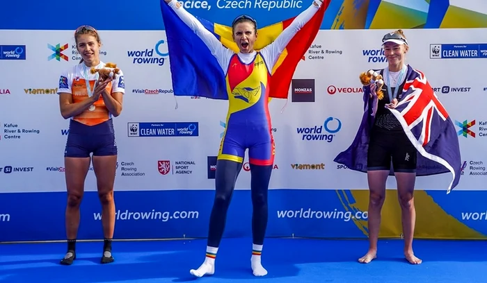 Ionela Cozmiuc a cucerit o medalie de aur (FOTO: Facebook Federația Română de Canotaj)