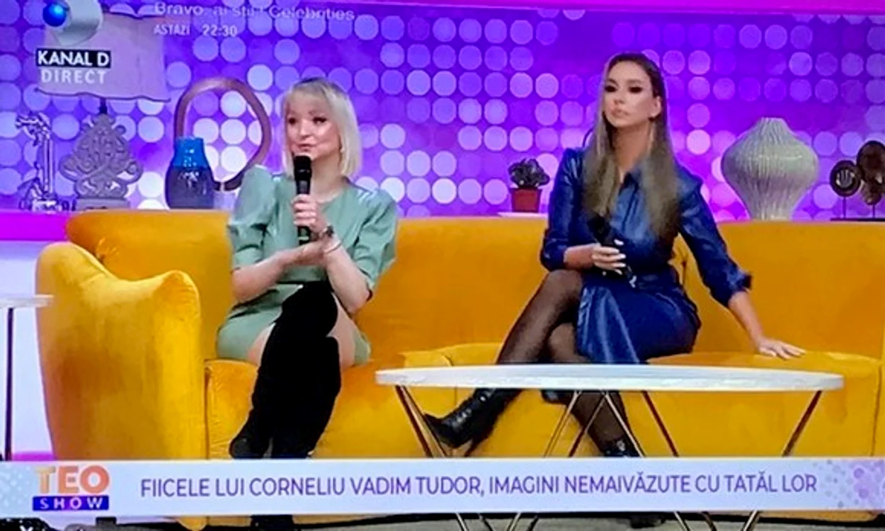 
    Fiicele lui Corneliu Vadim TudorFoto: captură KanalD  