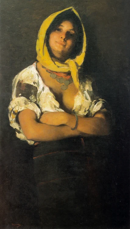 „Tiganca din Boldu“, Nicolae Grigorescu foto Wikipedia