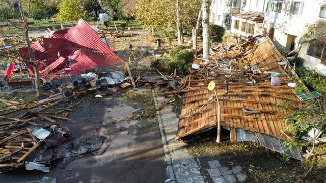Cicloul Frederico a distrus litoralul românesc. Imagine grafică a teribilei furtuni.