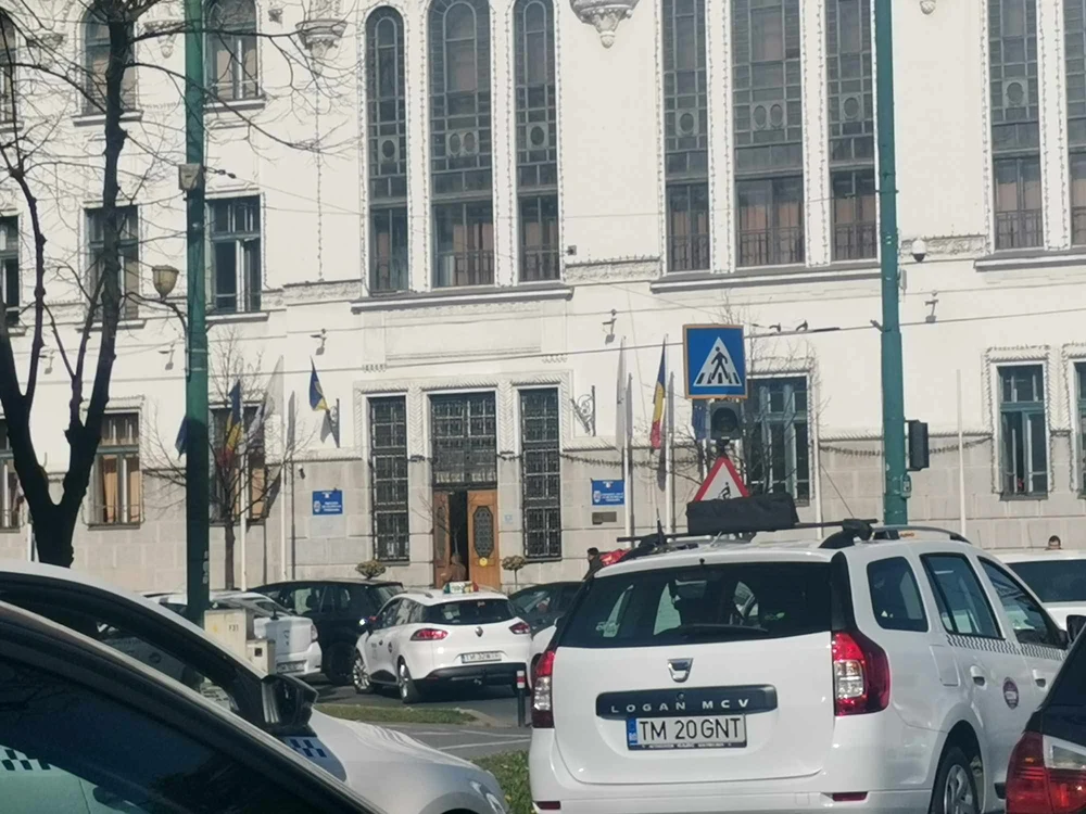 Protestul taximetriștilor la Timișoara FOTO Ștefan Both