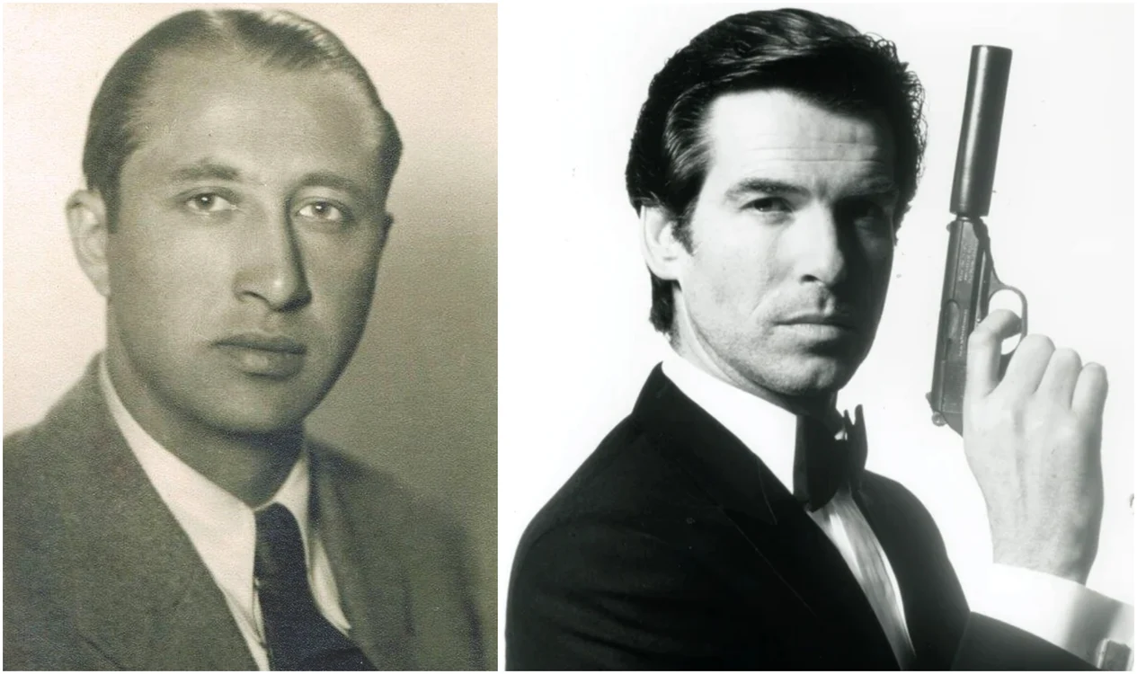 Adevăratul agent 007, Dusko Popov, și Pierce Brosnan, unul dintre starurile seriei „James Bond”