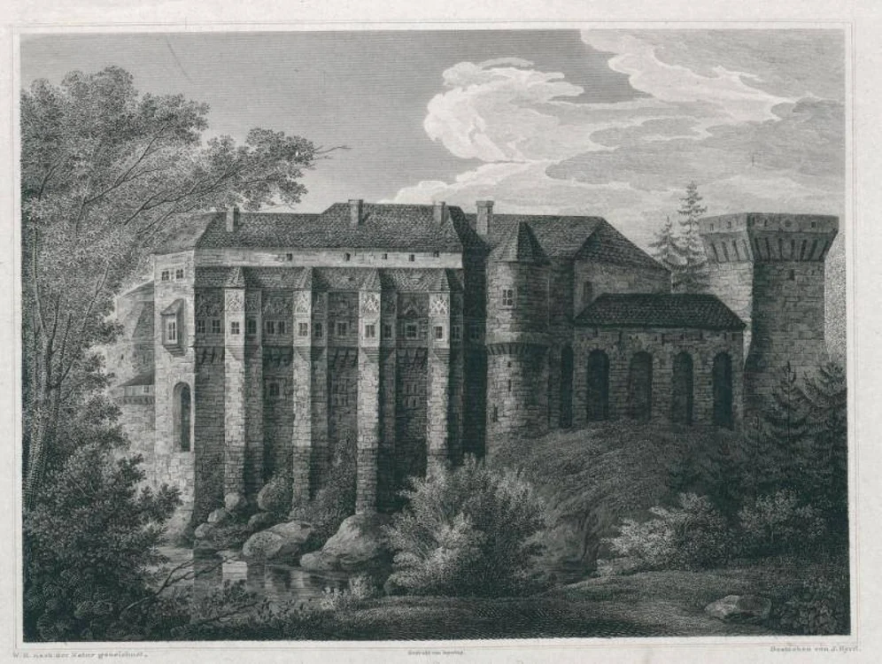 Castelul Corvinilor -1840 gravură Jacob Hyrtl. Foto: bildarchiv.at