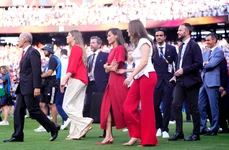 Regina Letizia, Regele Felipe, Prințesa Leonor, Infanta Sofia la finala CM de fotbal, Profimedia (2) jpg