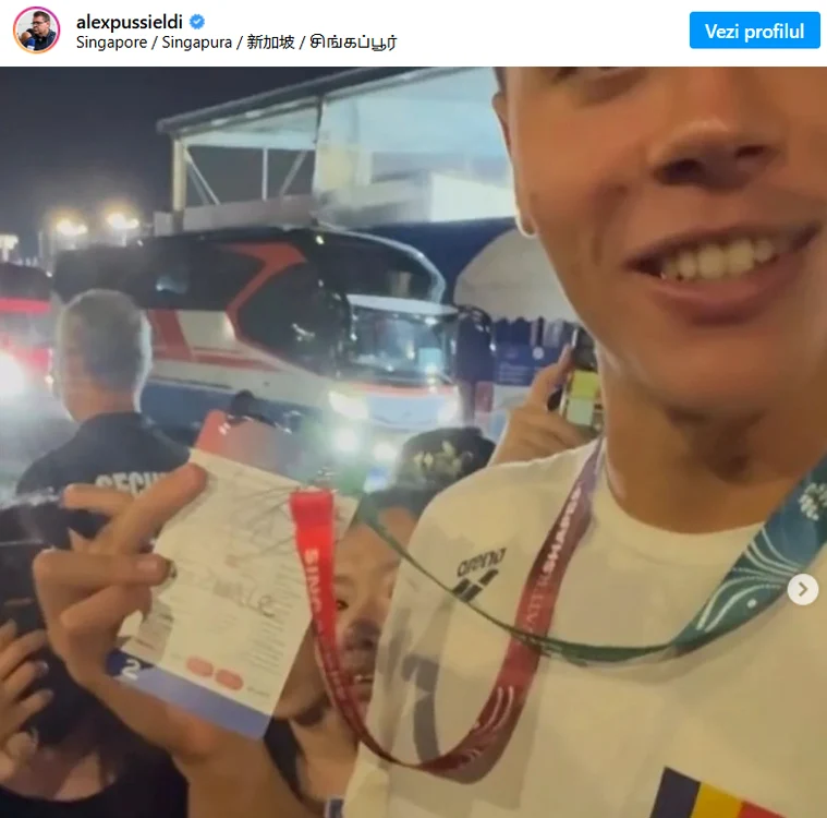 David Popovici a obținut autograf lui Pan Zhanle. Foto Instagram 