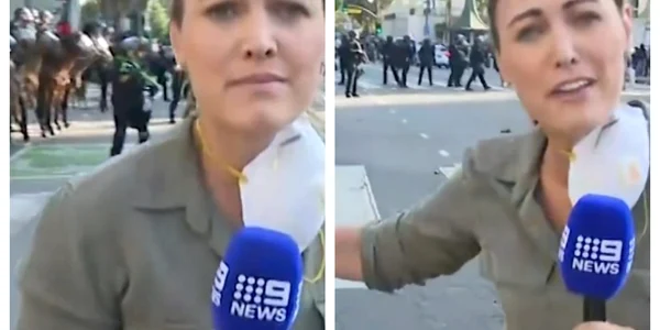 jurnalistă rănită de poliția din Los Angeles Foto Captură video 9News jpg