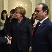 Negocieri la Minsk - Putin - Hollande - Merkel FOTO AP