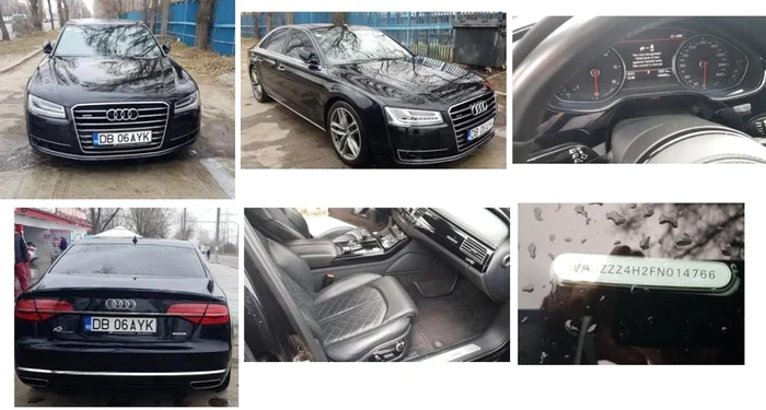 Acest Audi va fi scos la licitație la un preț de pornire de 134.790 lei, fără TVA și este cea mai scumpă limuzină de vânzare în parcările ANAFFoto: alba24.ro