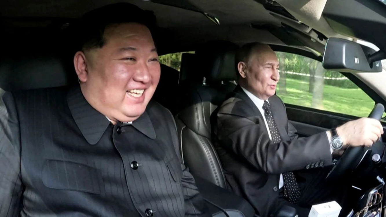 Kim Jong-un și Vladimir Putin/FOTO:EPA/EFE