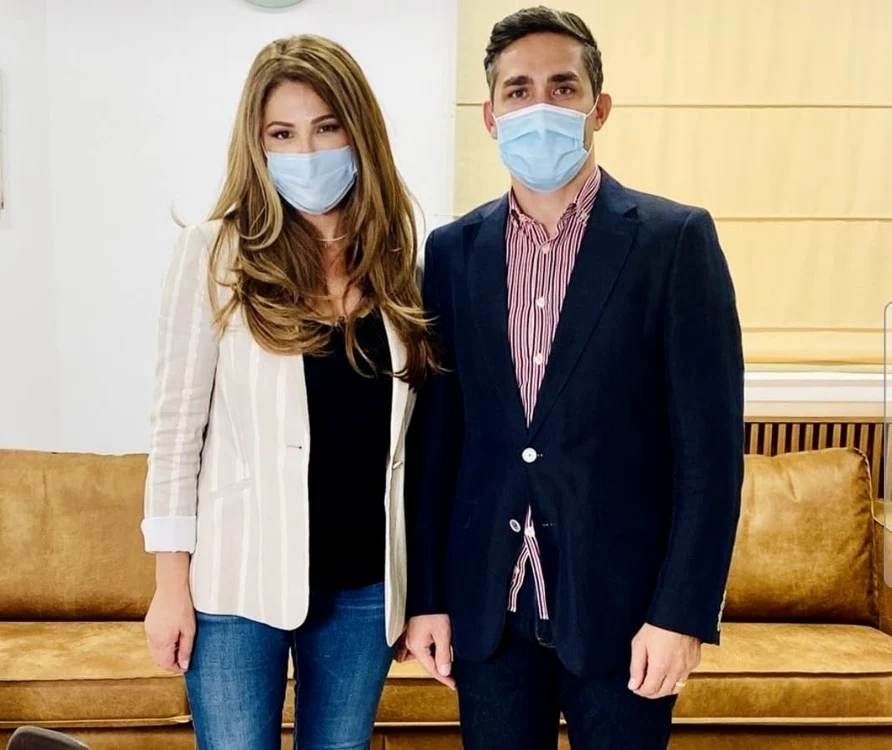 
    Oana Cuzino, alături de Valeriu GheorghițăFoto: Arhivă personală  