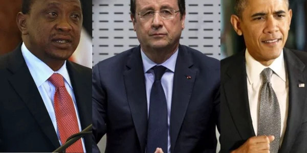 Uhuru Kenyatta Francois Hollande Barack Obama FOTO Reuters