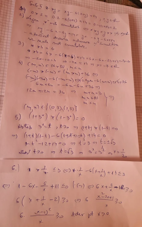 Rezolvare Mate subiect II - Profil pedagogic FOTO: Titu Vârban