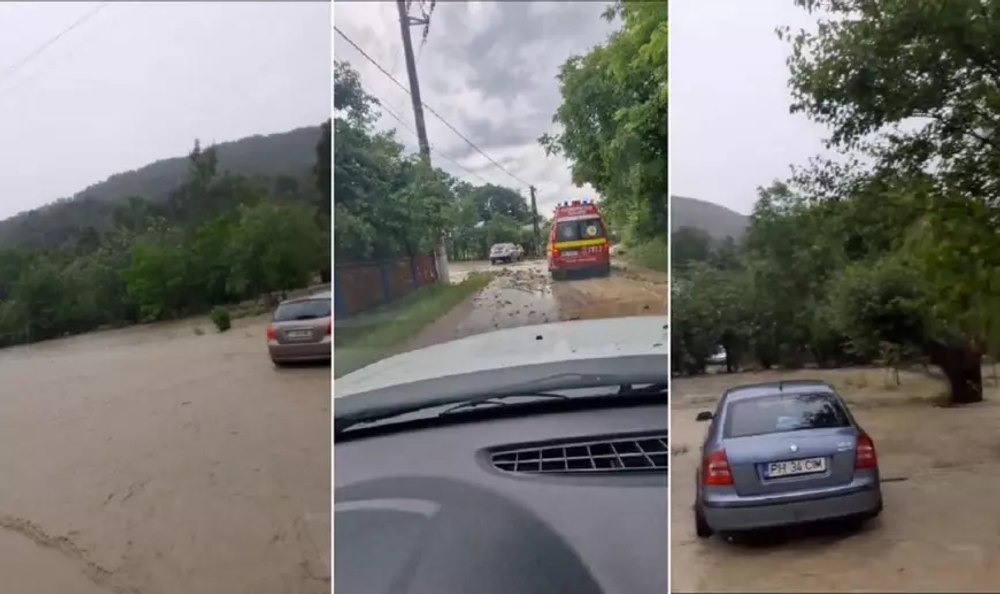 Pompierii au intervenit în 10 localități din Prahova afectate de furtuni. E în vigoare un cod portocaliu de viituri pe râuri 