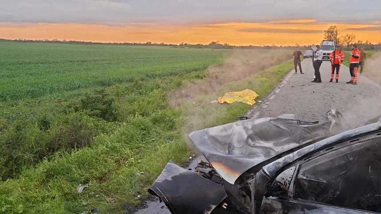Accident în județul Timiș FOTO:ISU Timiș