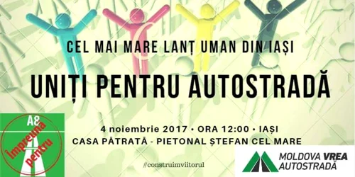Afiş Uniţi pentru autostradă FOTO Facebook