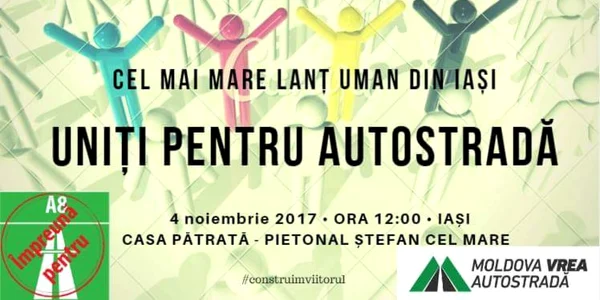 Afiş Uniţi pentru autostradă FOTO Facebook 