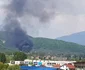 Incendiu violent în Râmnicu Vâlcea la un depozit de materiale de construcţii - o victimă a suferit arsuri grave Foto Daciana Stoica