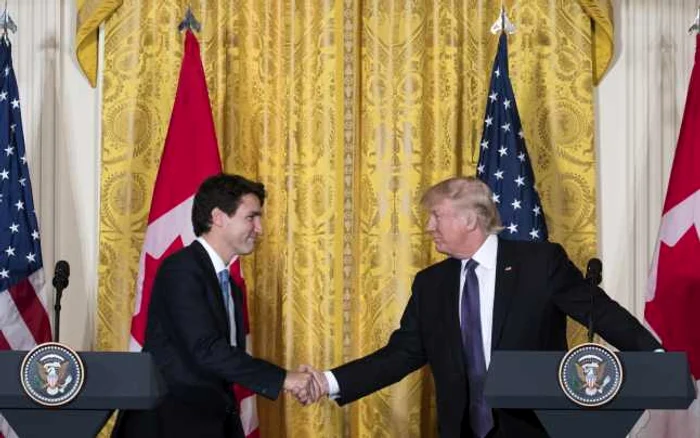 Premierul canadian, Justin Trudeau, şi preşedintele SUA, Donald Trump Foto: EPA/EFE