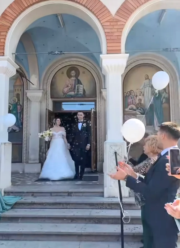 Ioana Lobonț, la cununia religioasă cu Mihai  