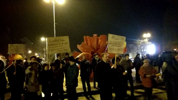 Bistriţenii au ieşit şi luni în stradă FOTO: Bianca Sara