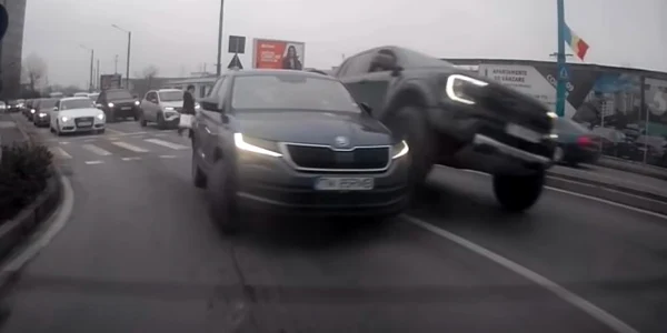 Soferi agresivi Timisoara  Foto captură video jpg