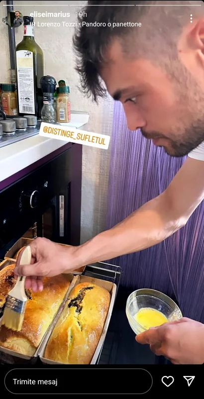 Marius Elisei în toiul pregătirilor pascale / foto: Captură InstaStory