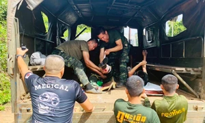 Soldați din Thailanda răniți de mine la graniță FOTO EPA EFE jpg