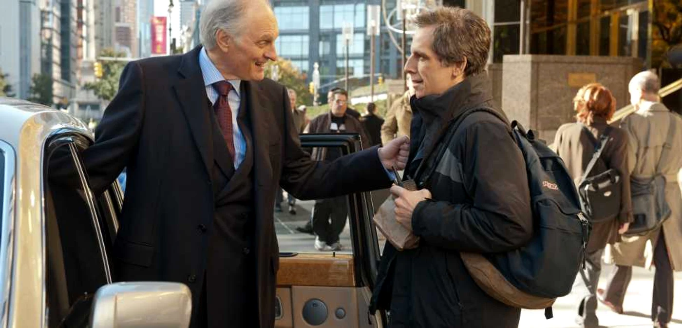 Alan Alda şi Ben Stiller, într-o secvenţă din filmul „Jaf... la turnul mare“