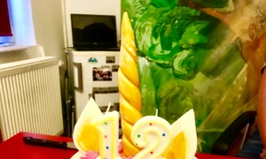 Tortul a fost în formă de unicorn jpeg