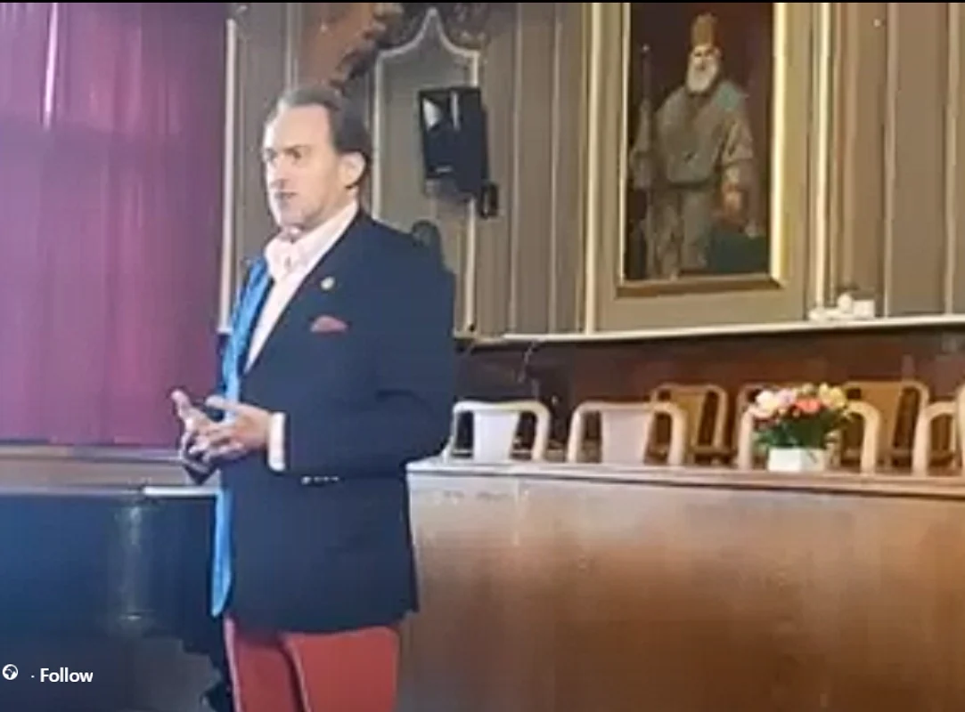 Alain Biarneix, zis și Michel de Laufenburg la Brașov, 2018. FOTO: captură de ecran