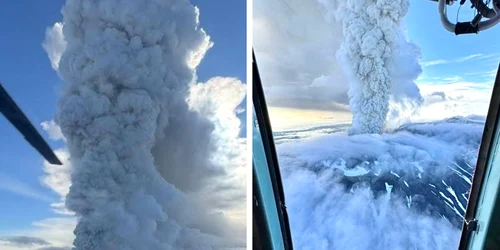 Vulcanul Krașeninnikov din Rusia a erupt pentru prima dată în peste 450 de ani foto X png