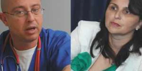 Doctorul Tudor Ciuhodaru şi medicul Diana Cimpoeşu