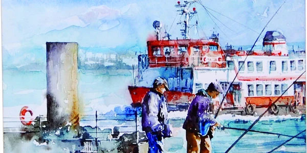 În picturile sale, Ştefan Zaporojan redă Portugalia multicoloră