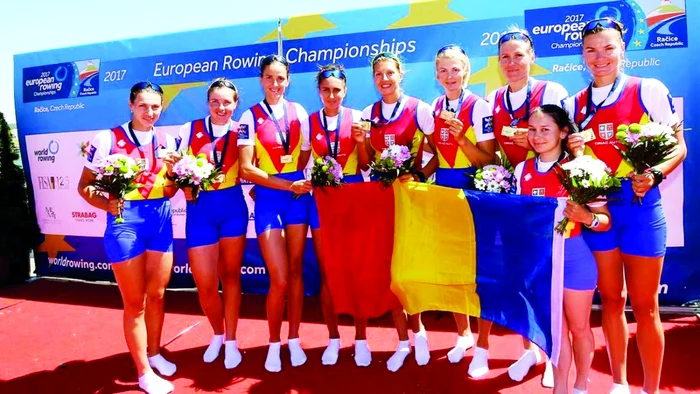 Echipajul de 8+1 al României a luat aurul la Europene FOTO WorldRowing.com