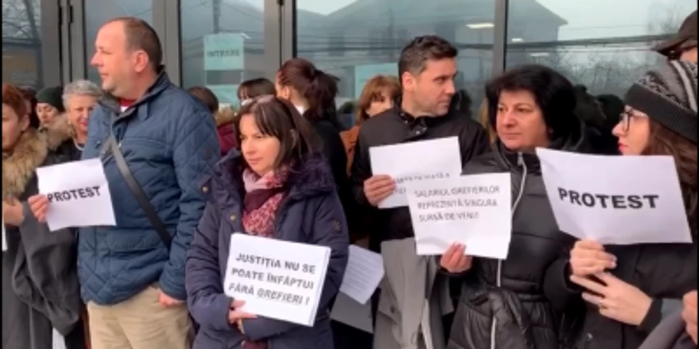 Protestul grefierilor FOTO Adevărul