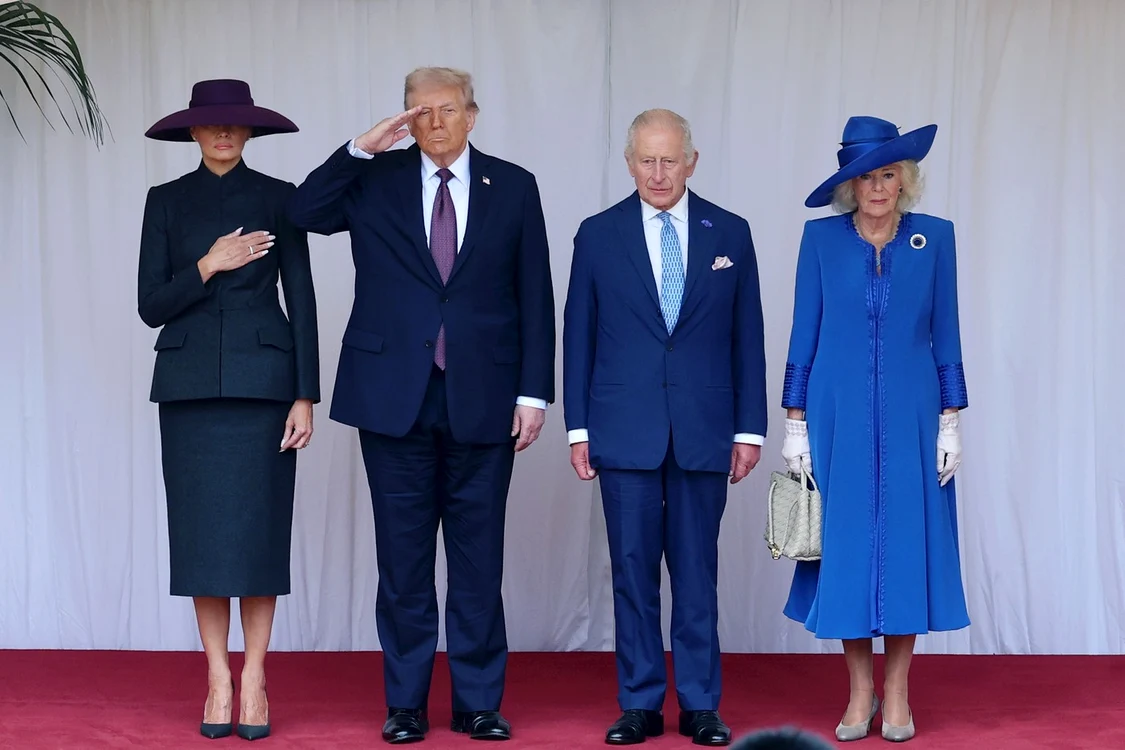 Melania și Donald Trump alături de Regele Charles și Regina Camilla foto profimedia (3) jpg