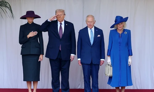 Melania și Donald Trump alături de Regele Charles și Regina Camilla foto profimedia (3) jpg