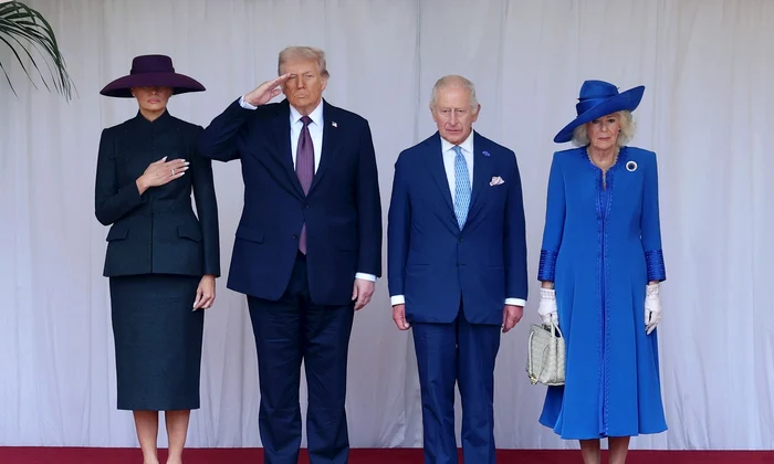Melania și Donald Trump alături de Regele Charles și Regina Camilla foto profimedia (3) jpg