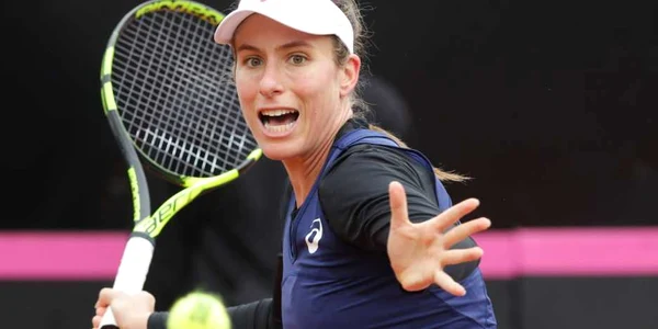 Meciul de tenis dintre Simona Halep şi Johanna Konta partida din cadrul Fed Cup desfăşurată la Constanţa FOTO Inquam Photos / George Călin