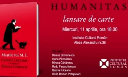 Lansare de carte: „Măștile lui M I  Gabriel Liiceanu în dialog cu Mircea Ivănescu“ jpeg
